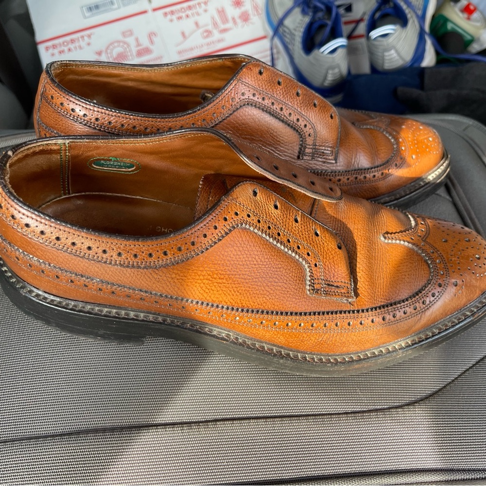 Vintage Florsheim Longwing Dress Shoes 9D